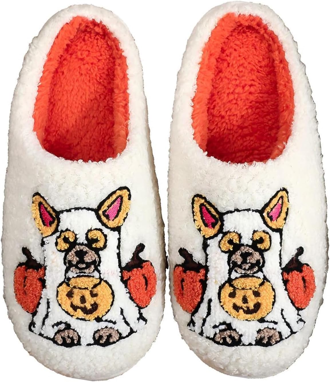 

Домашние тапочки для женщин и мужчин, ретро-стиль, мягкие, с эффектом памяти Wiretran, Dog Pumpkin