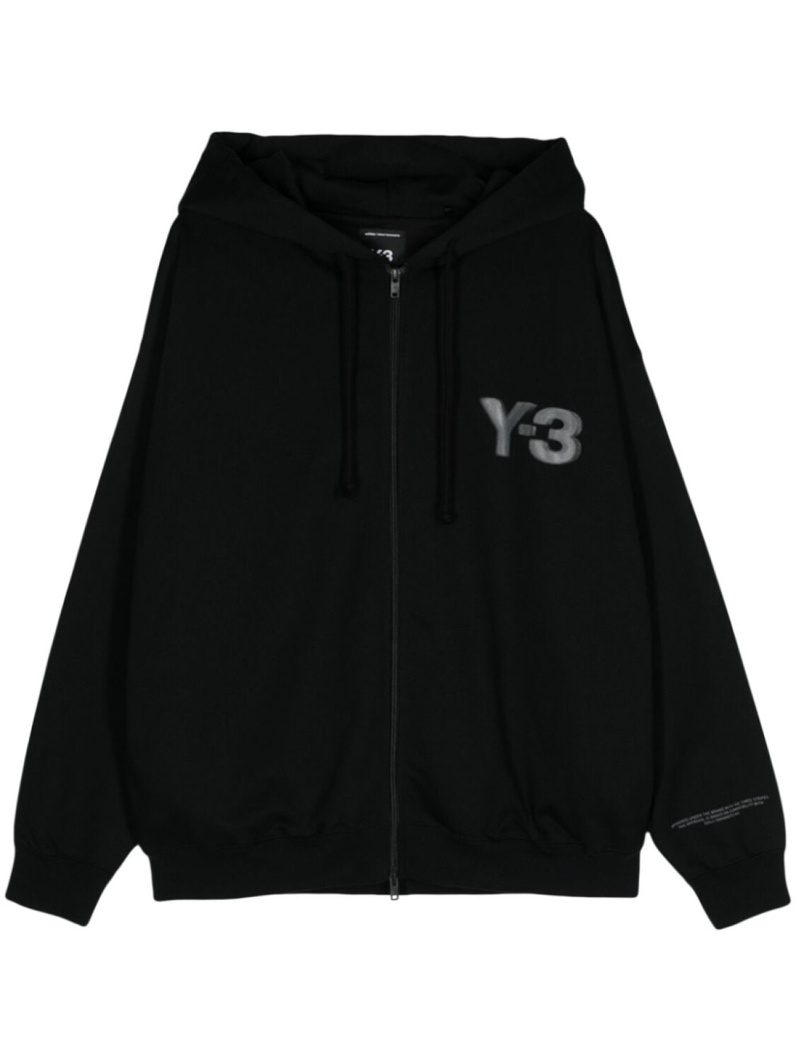 

Y-3 худи на молнии с логотипом, черный