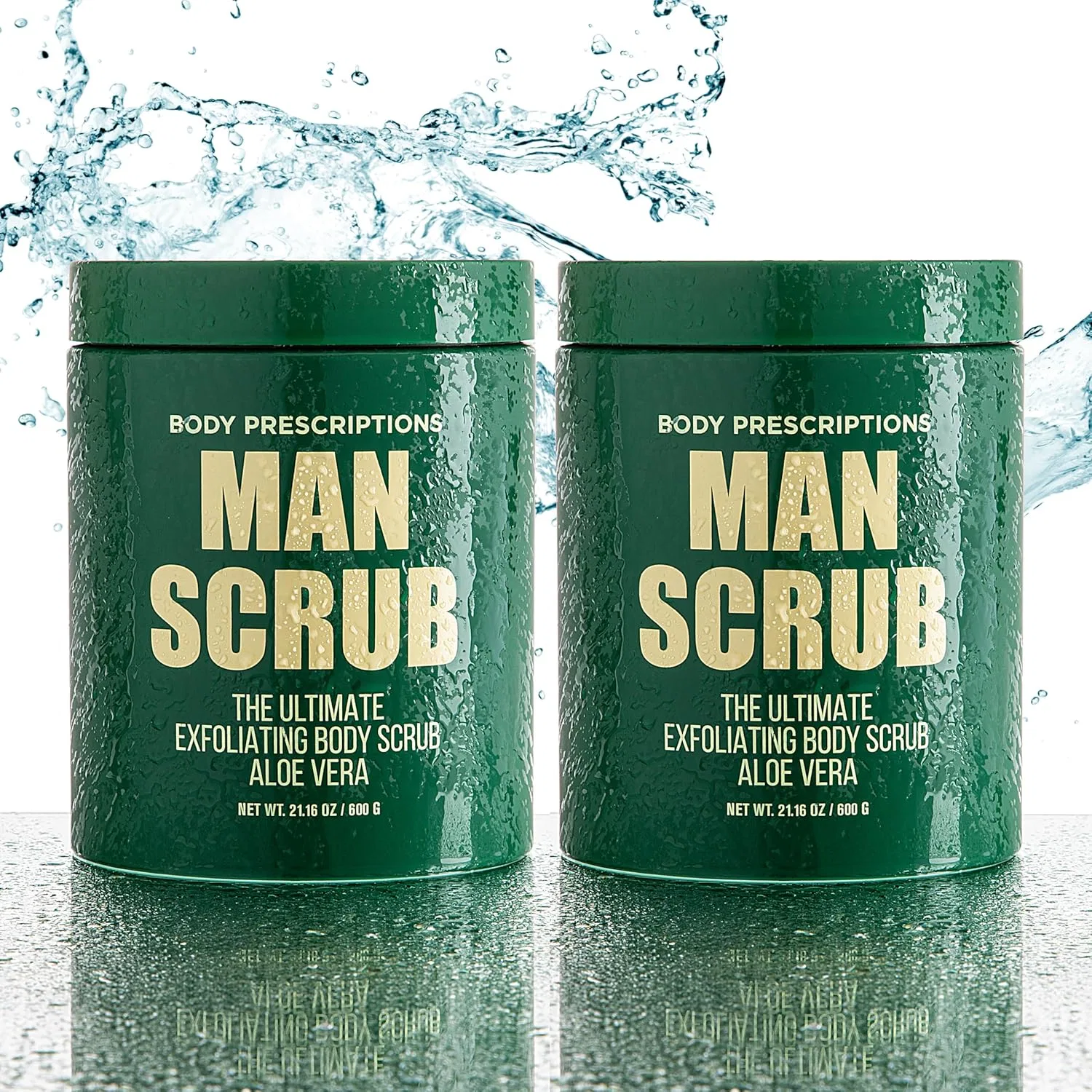 Скраб для тела мужской Body Prescriptions Ultimate Exfoliating Body Scrub, 2 шт по 21 унции, алоэ вера — фото 3