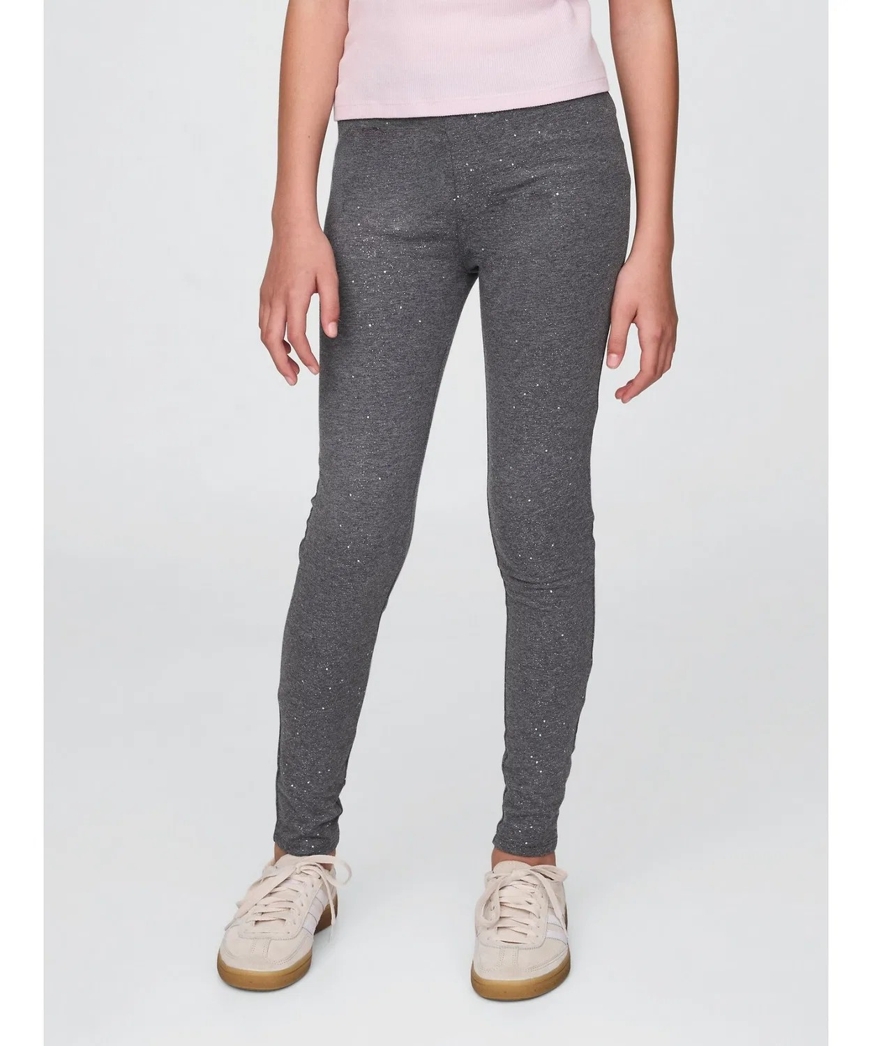 Леггинсы с блестками Gap Kids Organic Cotton серые