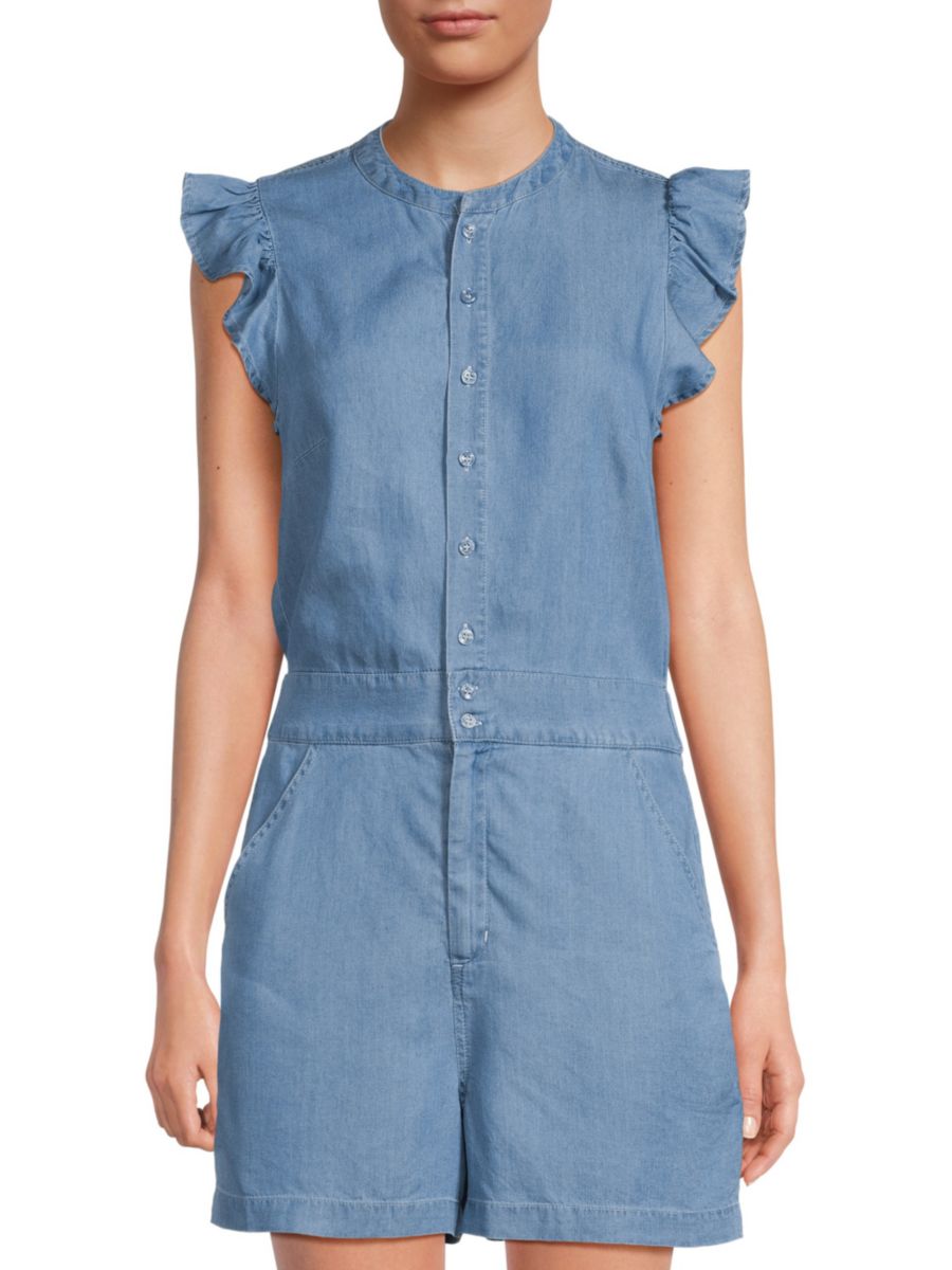 

Комбинезон из шамбре с рукавами-крылышками Joe's Jeans, цвет Medium Chambray