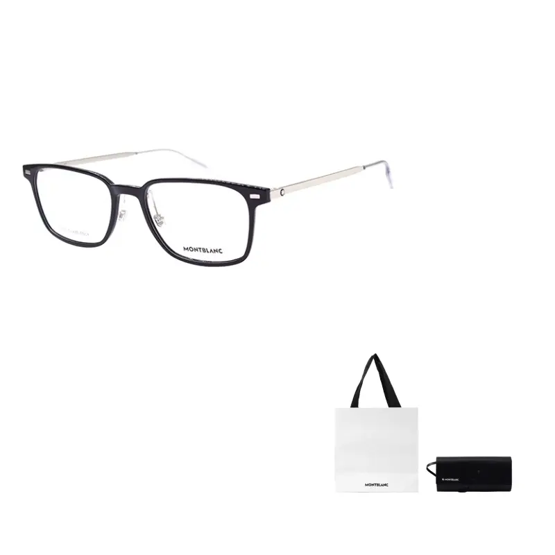 

MONTBLANC Очки с прямоугольной оправой, Black Silver