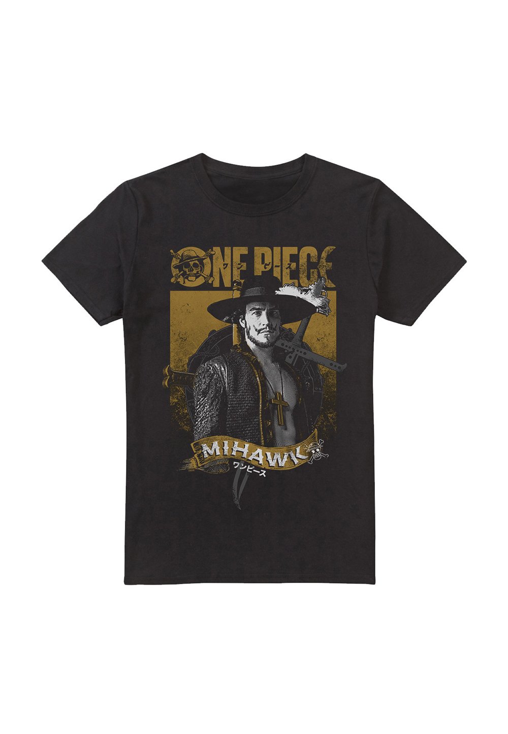 

Футболка с принтом ONE PIECE MIHAWK ETCHED PORTRAIT Cotton Soul, черный