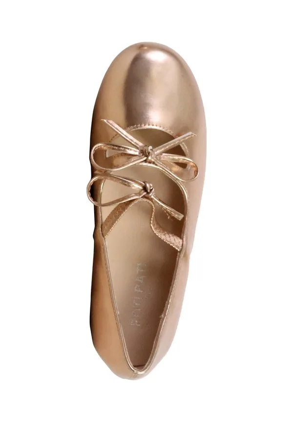 Балетные туфли ballerine enfant à elastiques super mode poti pati с ремешком на щиколотке Super Mode, Champagne Or — фото 3