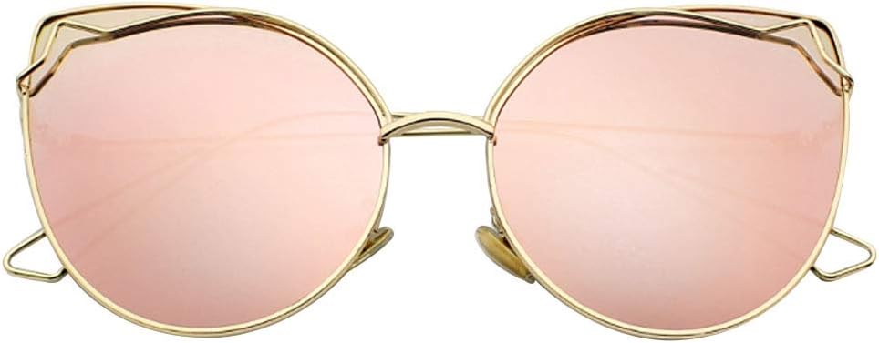 

Женские модные солнцезащитные очки CLARA в тонкой металлической оправе, линзы конфетных цветов, современный дизайн, идеально подходят для вождения и путешествий, Gold Frame+pink Silver