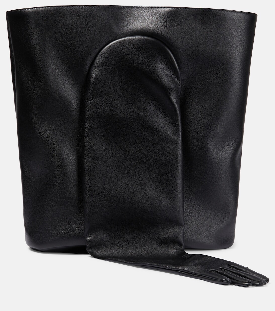 

Большая кожаная сумка-тоут glove Balenciaga, черный