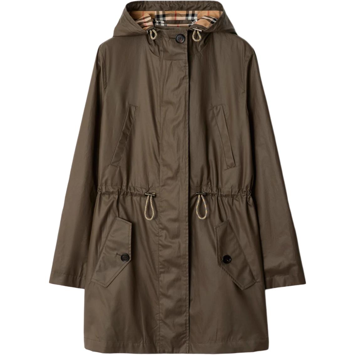 

Парка из габардина Burberry, коричневый