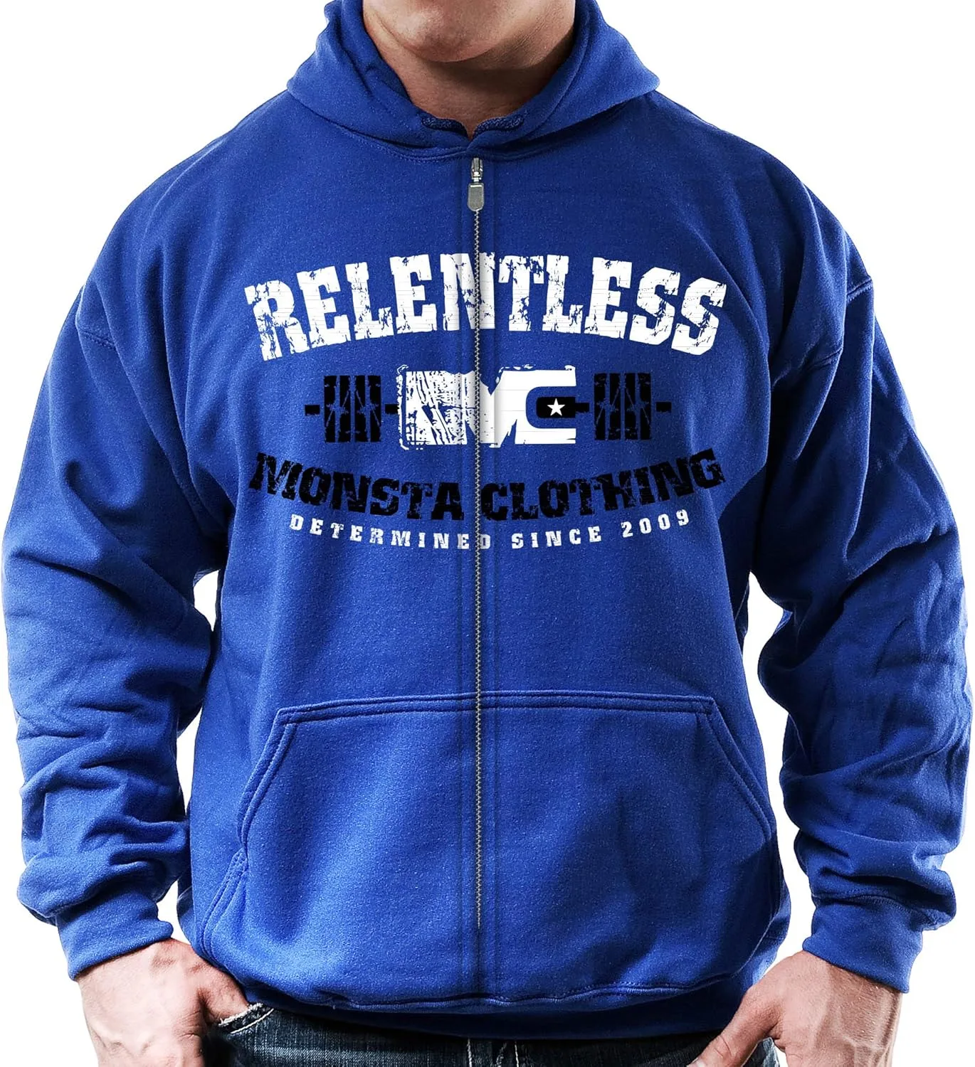 

Monsta Clothing Co. Мужская толстовка с молнией для тренировок Relentless