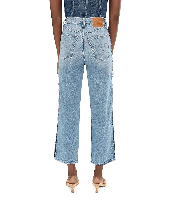 Джинсы с высокой талией прямые Ribcage Ankle Deconstructed Levi's Premium, Free Lunch — фото 4