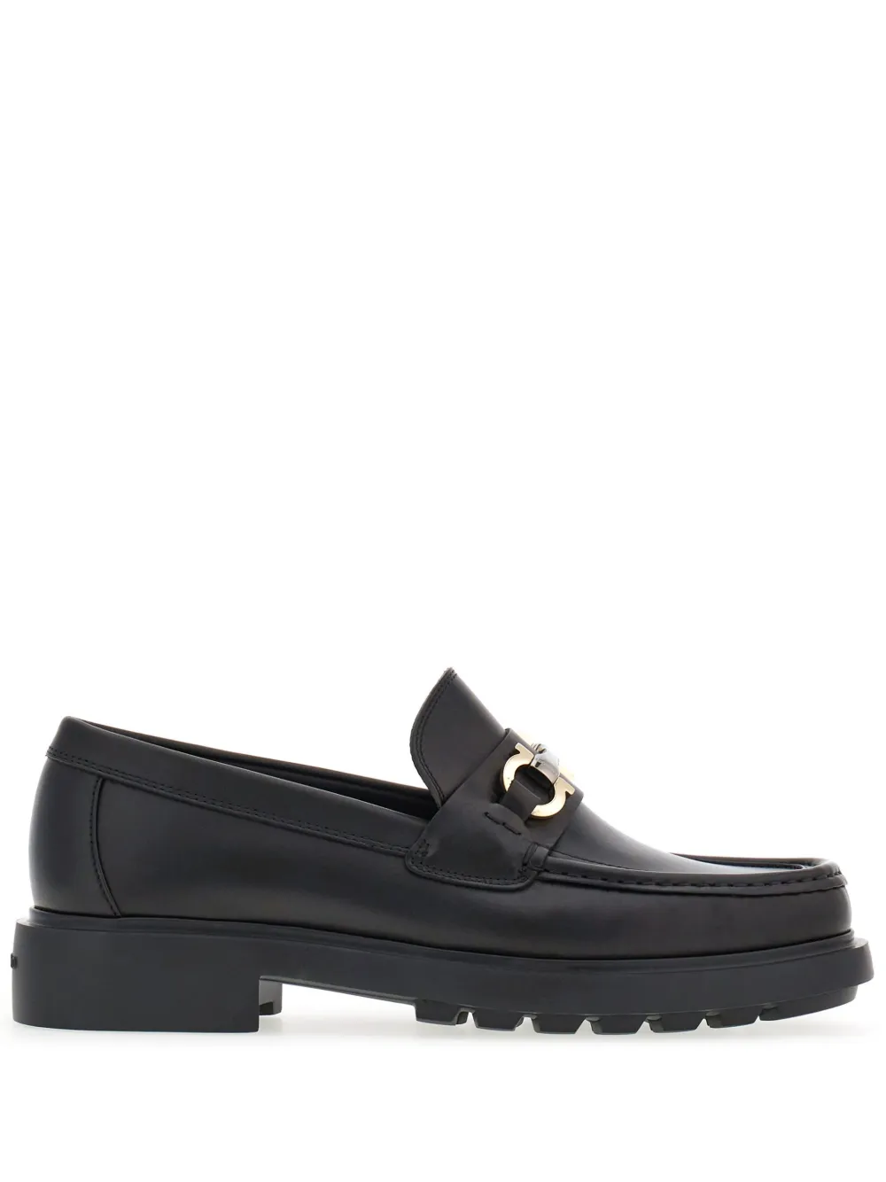 

Лоферы с пряжкой Gancini Ferragamo, черный