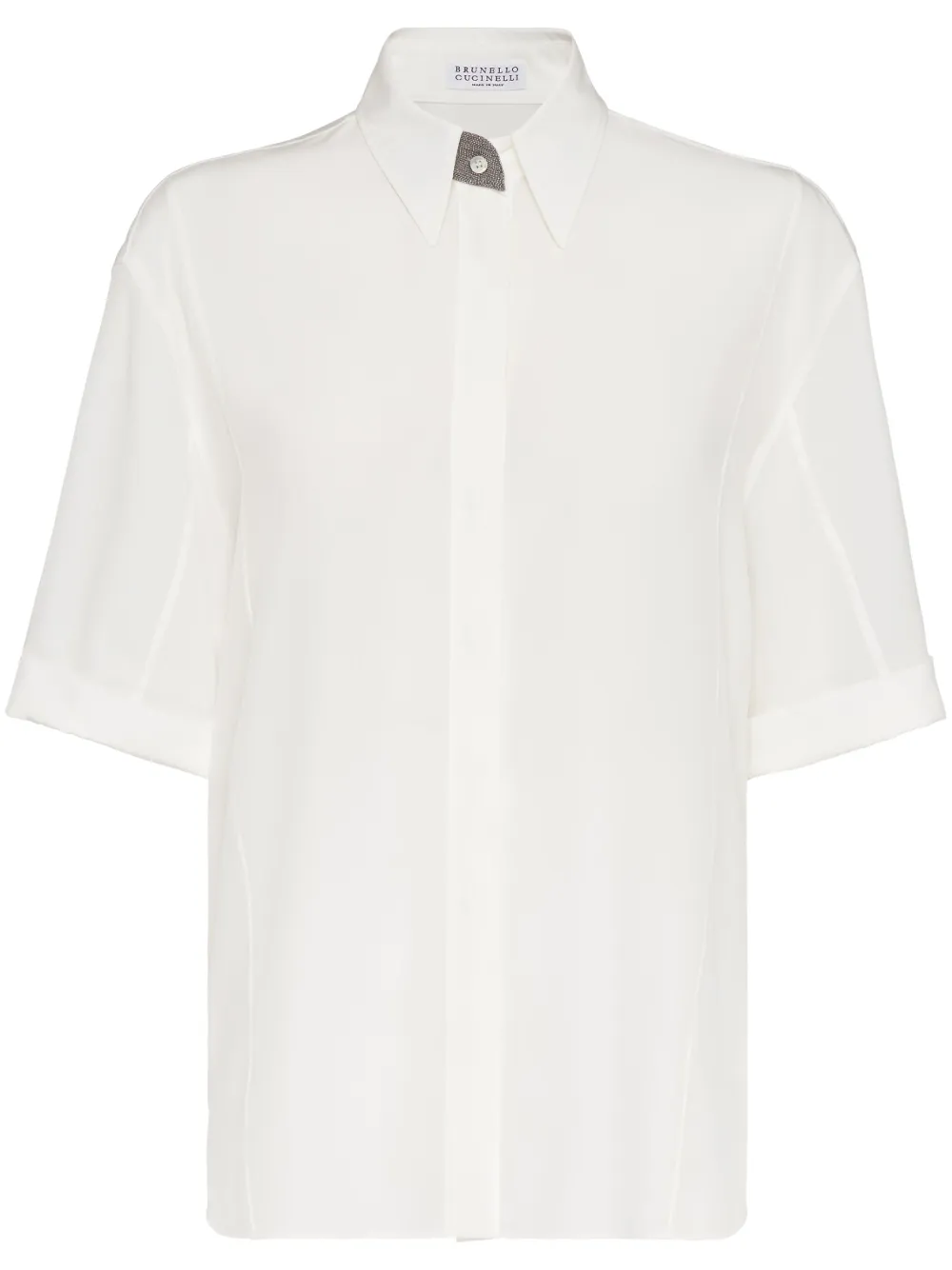 

Рубашка Precious Buttonhole Brunello Cucinelli, белый