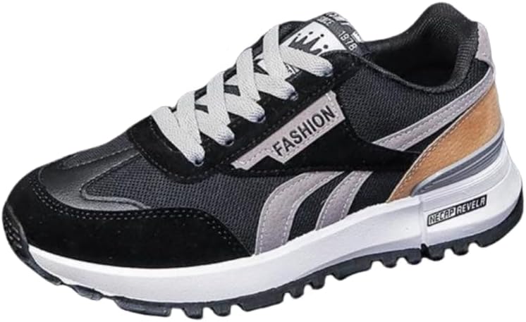 

Мужские модные ретро-кэжуал спортивные кроссовки - простой дизайн Spkfhd, черный