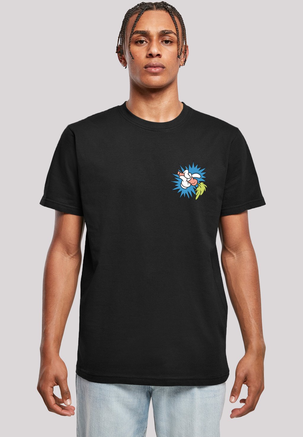 

Футболка с принтом LOONEY TUNES BUGS BUNNY CARROT BREAST PRINT F4NT4STIC, черный
