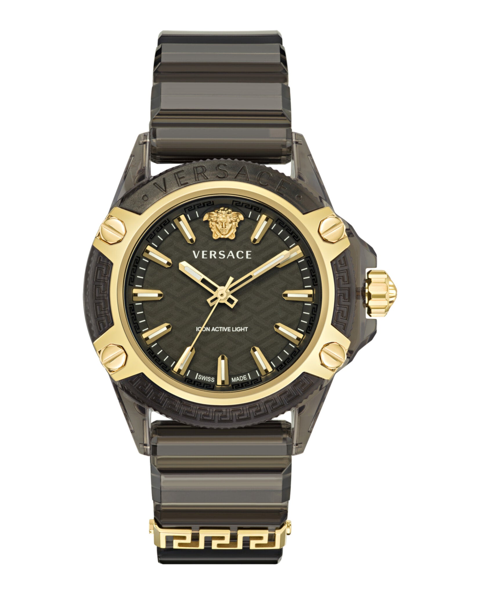 

Часы Icon Active из силикона Versace, прозрачный/черный