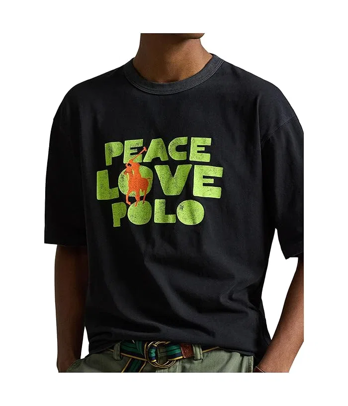 Футболка Classic Fit Peace Love Polo Polo Ralph Lauren, Polo Black — фото 4