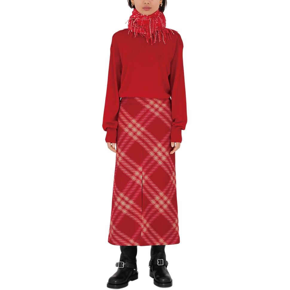 Юбка Burberry, женская, красный — фото 3