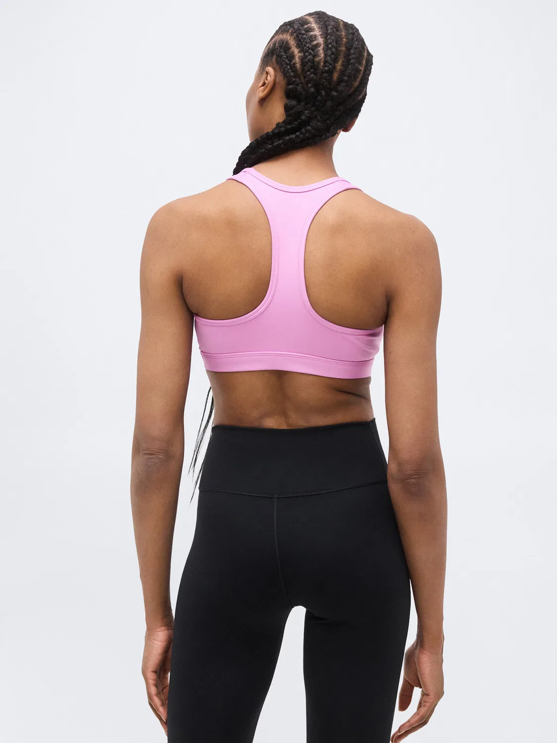 Спортивный бюстгальтер-бралетт с логотипом 'SWOOSH' Nike, Light Pink — фото 3