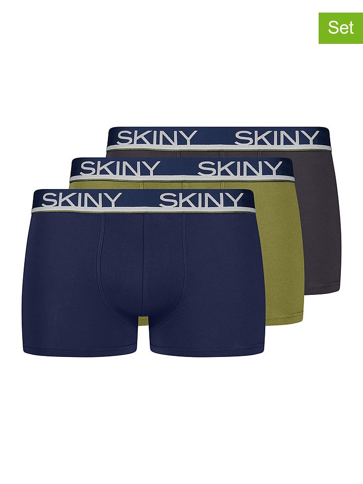 

Боксерские трусы Skiny, цвет dunkelblau/grün/anthrazit