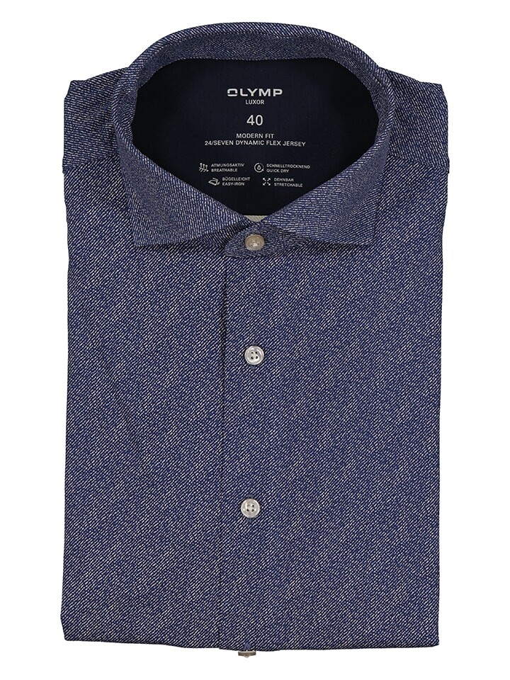 

Рубашка OLYMP Hemd Luxor - Modern fit -, темно-синий