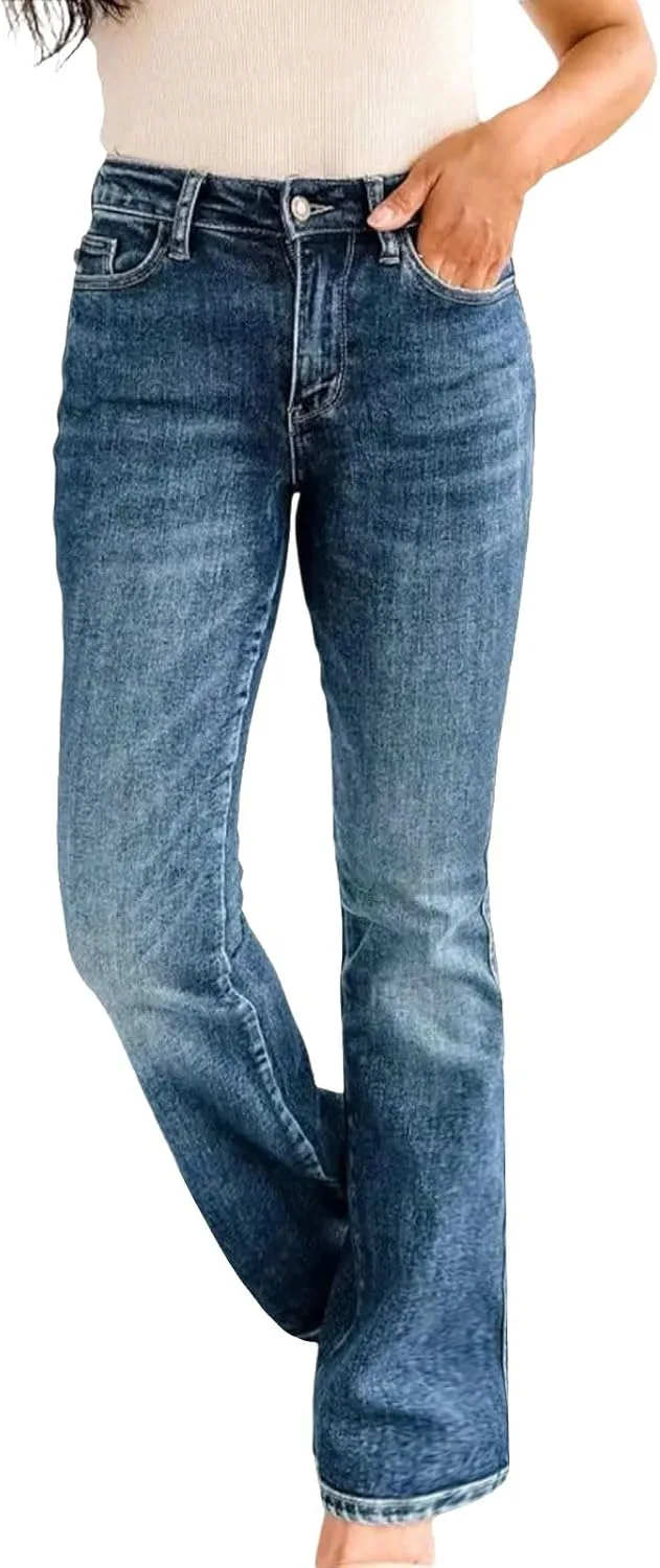 Женские брюки Bell Bottom High Waist Cropped Plus Size — фото 3