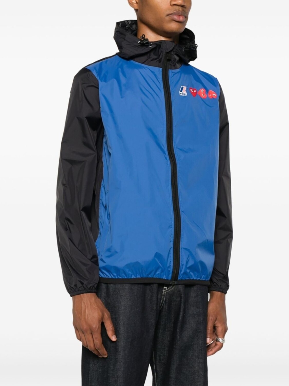 Comme Des Garçons Play легкая куртка Heart из коллаборации с K-Way, синий — фото 4