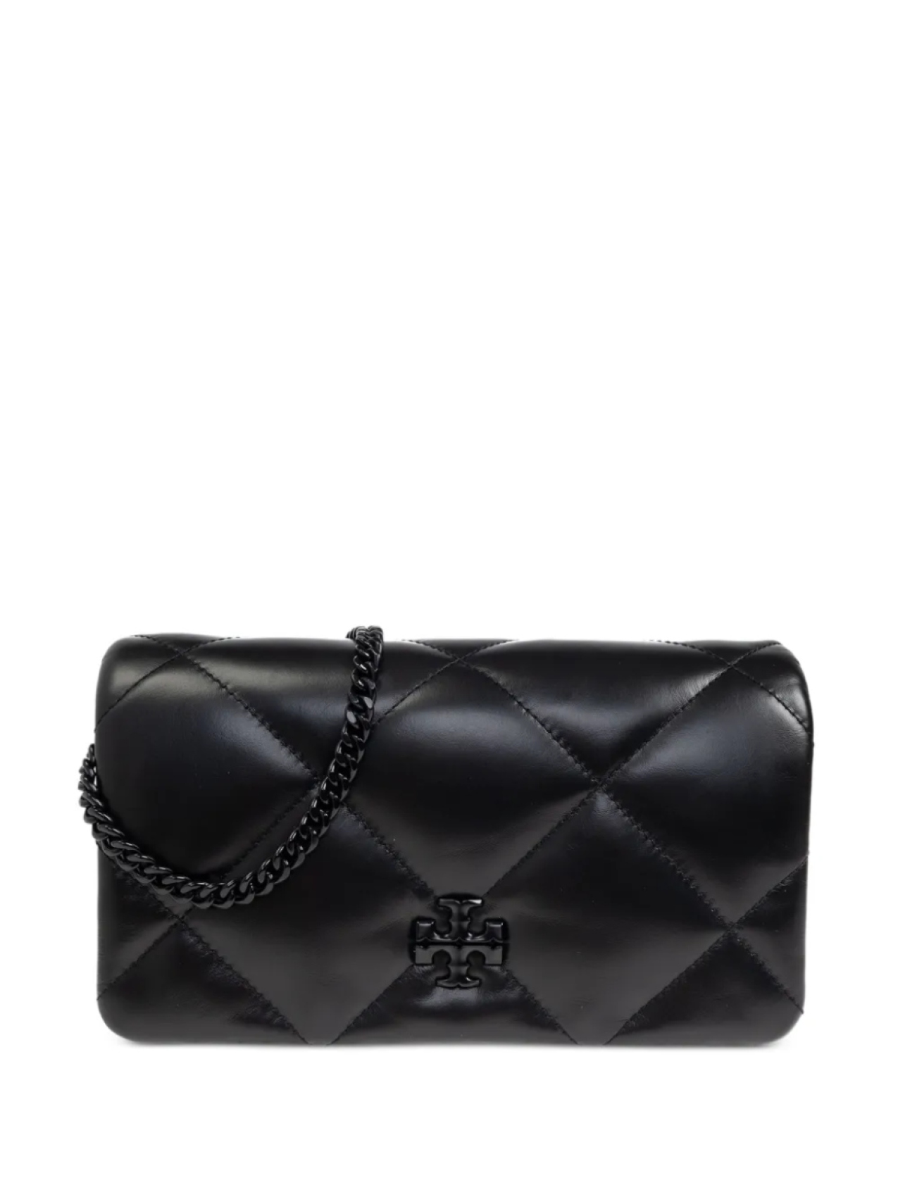 

Стеганый кожаный кошелек Tory Burch, черный