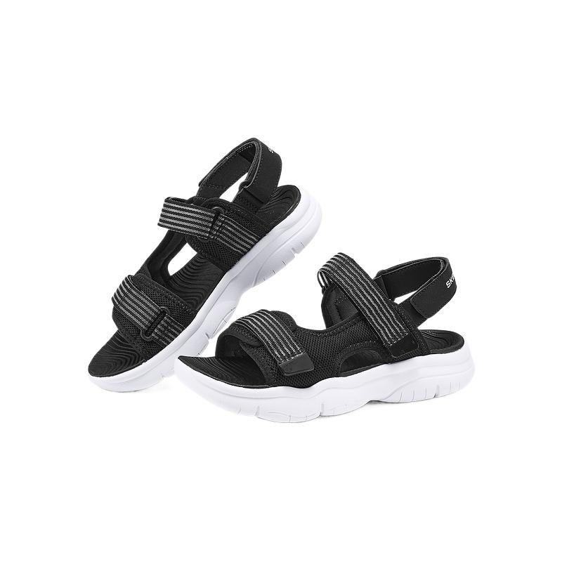 Детские сандалии с низким верхом, быстросохнущие, детские Skechers Kids, черный — фото 3
