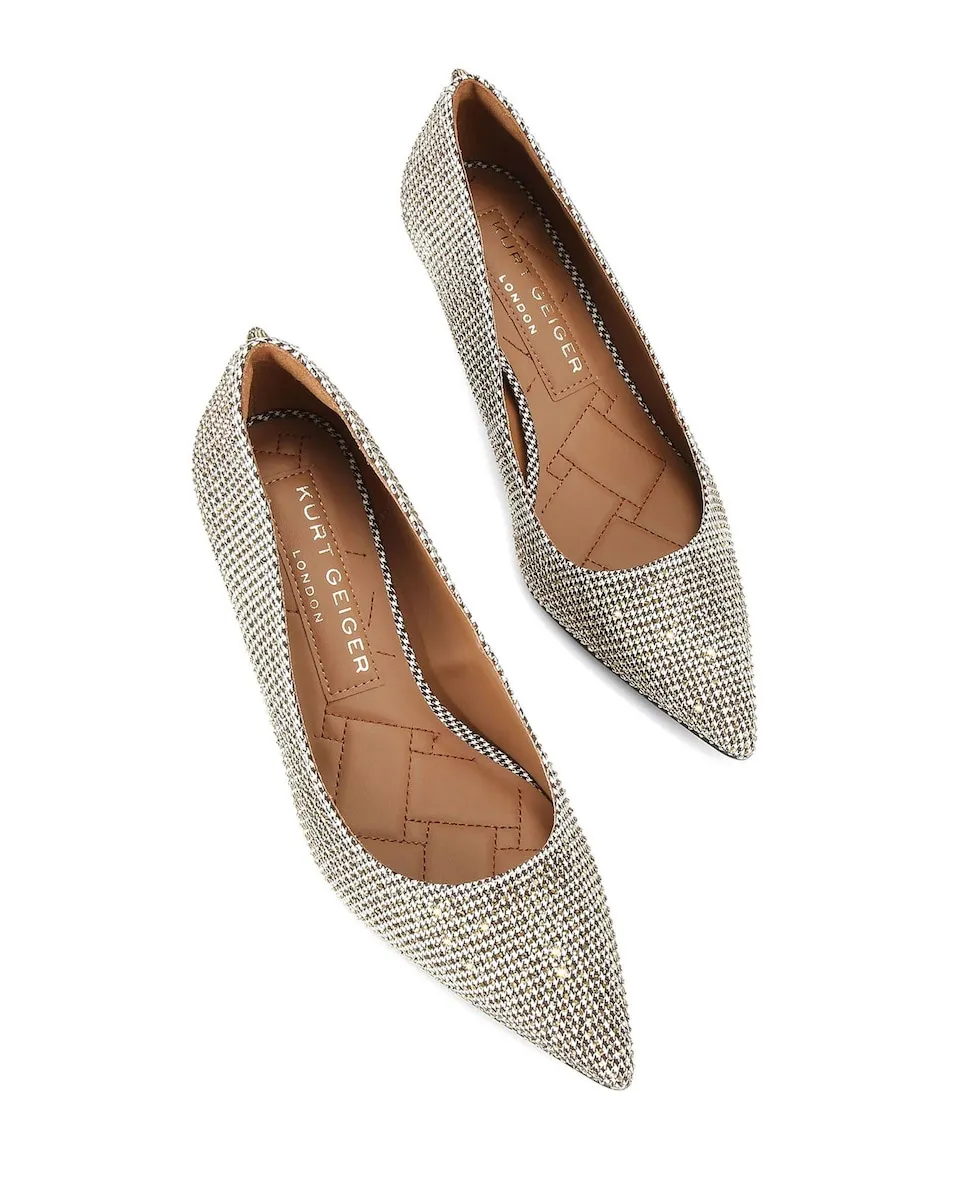 Женские туфли-лодочки с заостренным мыском бежевого цвета Kurt Geiger, бежевый — фото 2