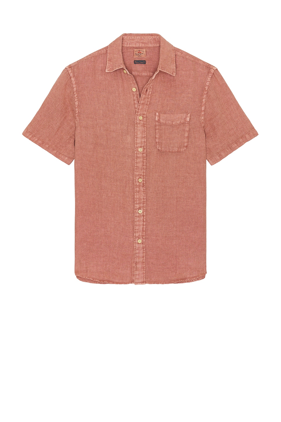 

Palma рубашка из льна Faherty, cedar rose