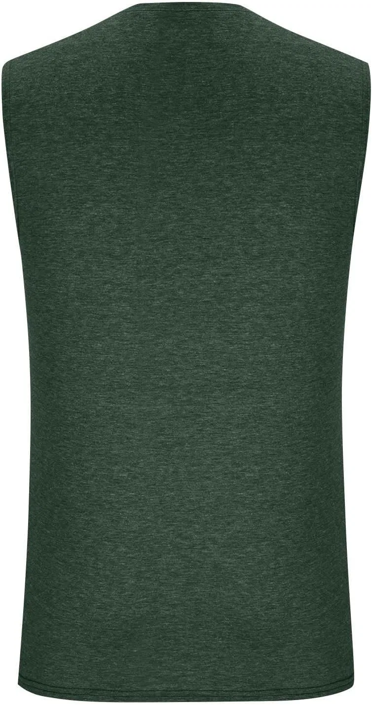 Мужской топ-майка, хлопковая смесь, свободный крой, 2-army Green — фото 4