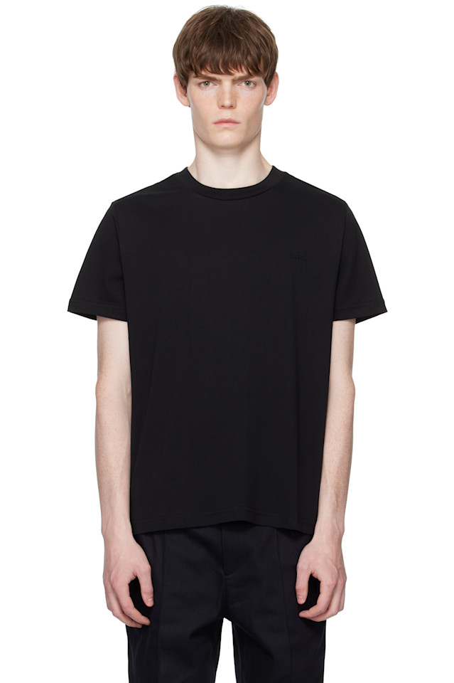 

Футболка 'a.p.c.' с вышивкой A.P.C., черный