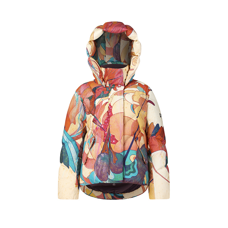 

FILA Женский пуховик с принтом по всей поверхности, All Over Print