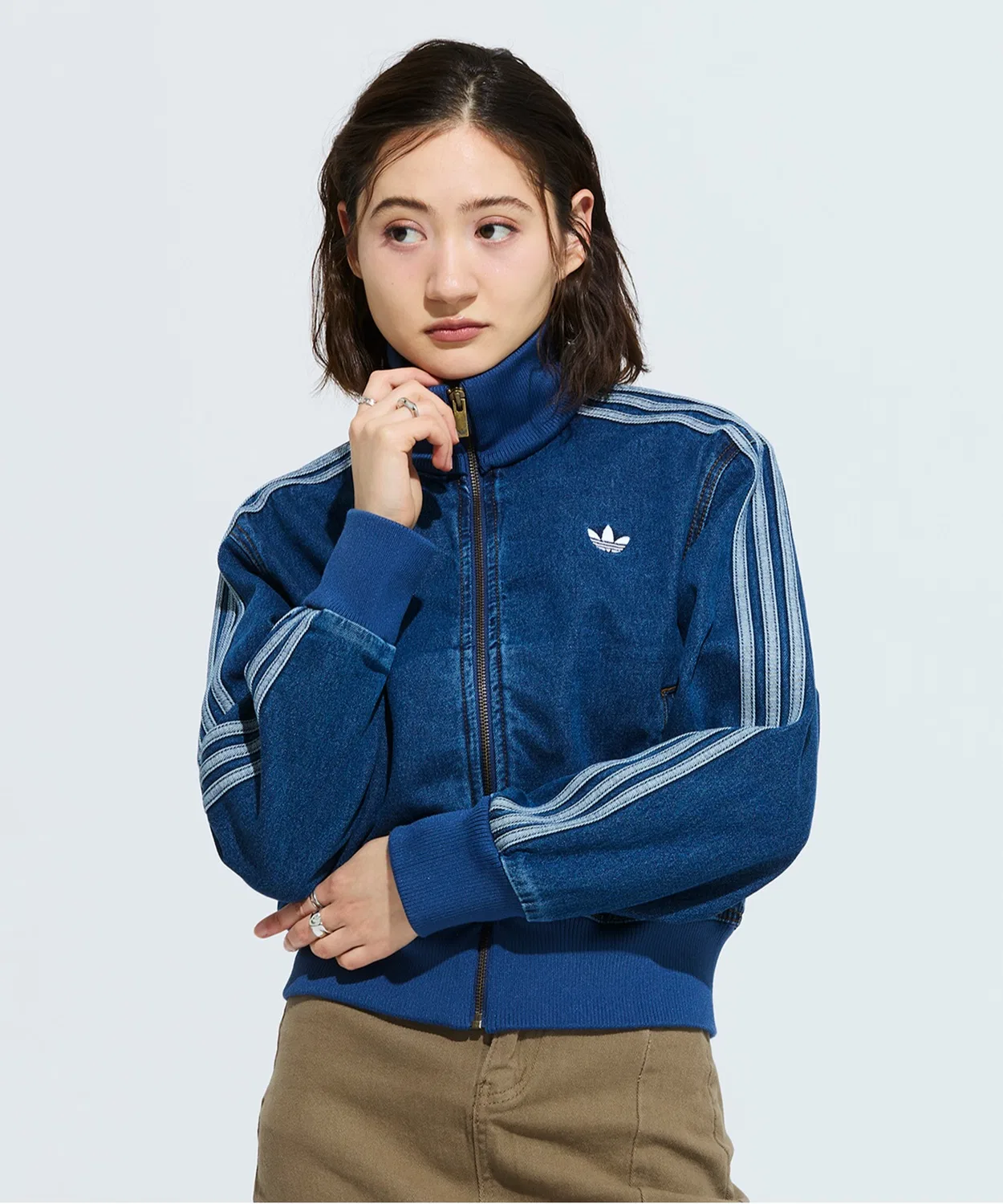 Толстовка Firebird деним Adidas Originals синяя