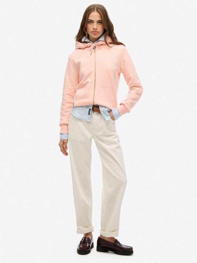 Толстовка на молнии с логотипом essential Superdry, цвет Pale Rose Pink — фото 3