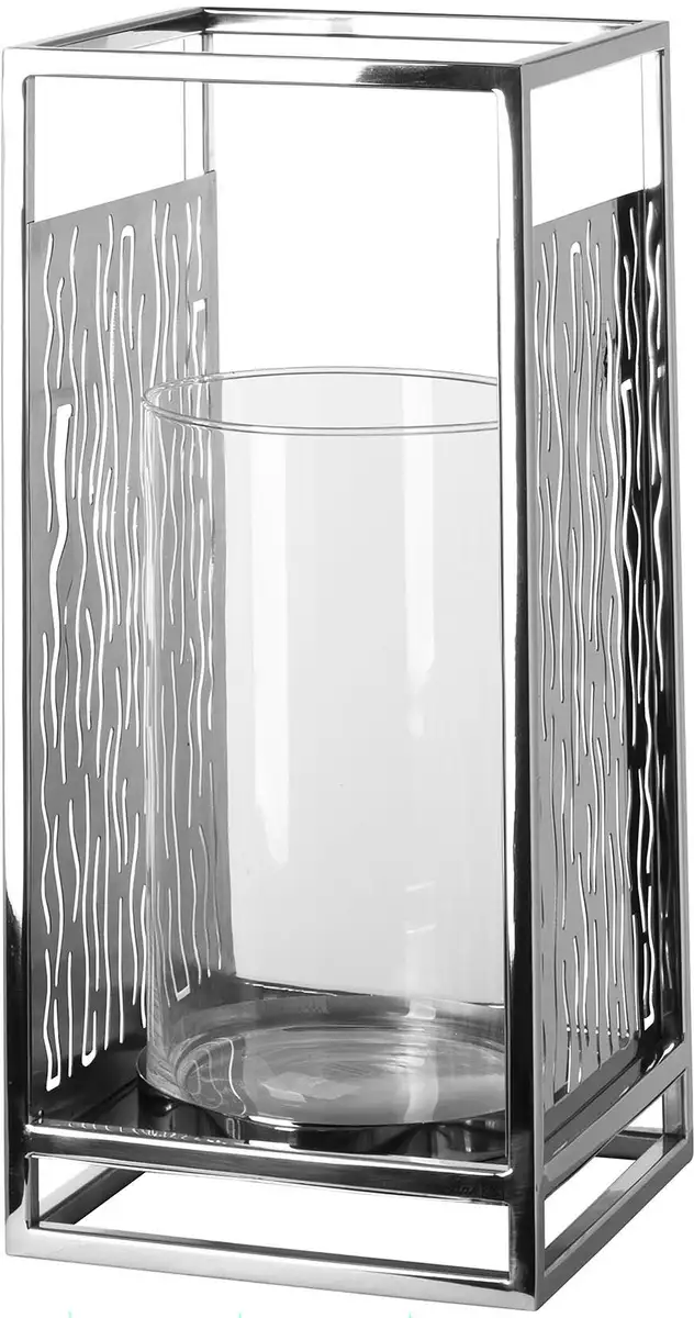

Фонарь Финк "Подсвечник NICOSA", (1 шт.), из нержавеющей стали и стекла, с перфорированными вырезами Fink 16х31х16 см, цвет silberfarben