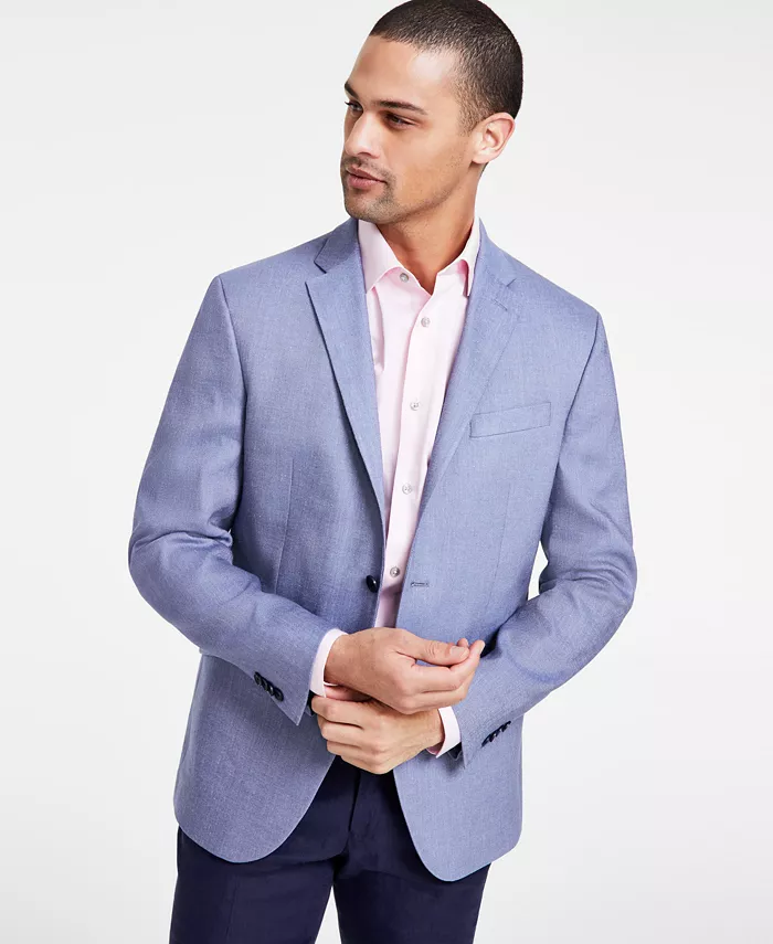 

Мужской спортивный пиджак из льна Slim-Fit Kenneth Cole Reaction, синий