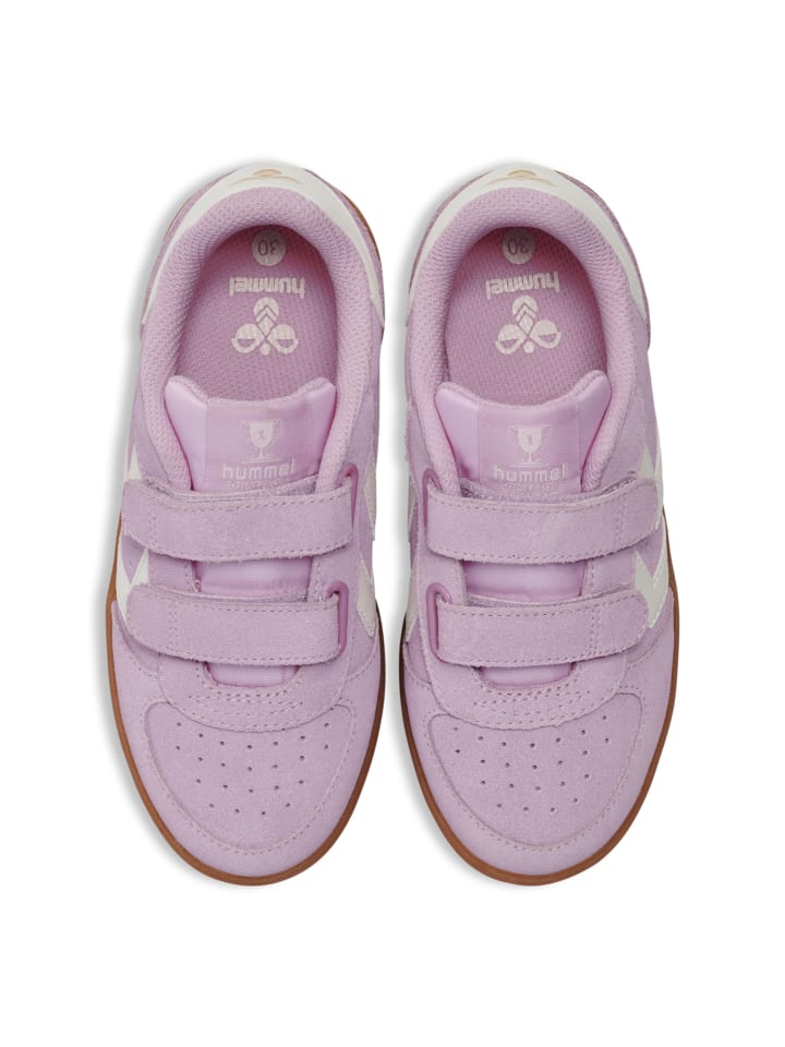 Hummel Детские кроссовки на липучках Victory Suede Lifestyle Kids в цвете ROSEATE SPOONBILL — фото 3