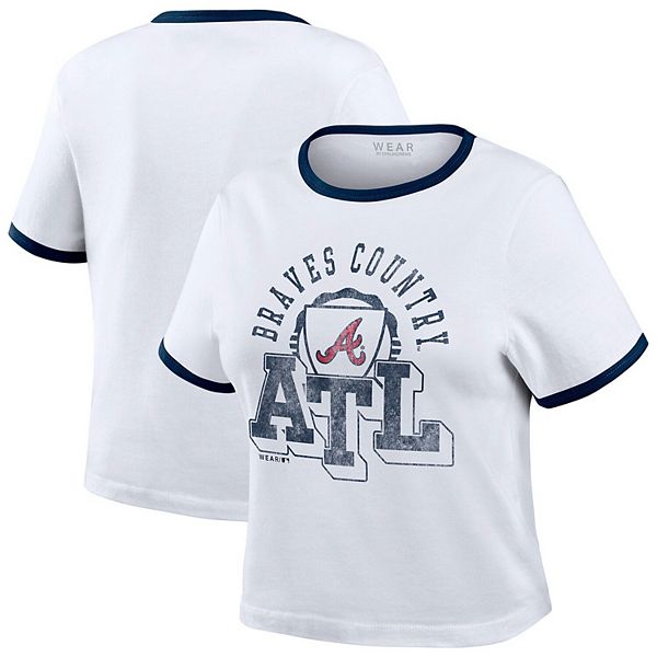 

Женская белая футболка baby t-shirt Atlanta Braves ringer Wear By Erin Andrews, Белый, Женская белая футболка baby t-shirt Atlanta Braves ringer Wear By Erin Andrews