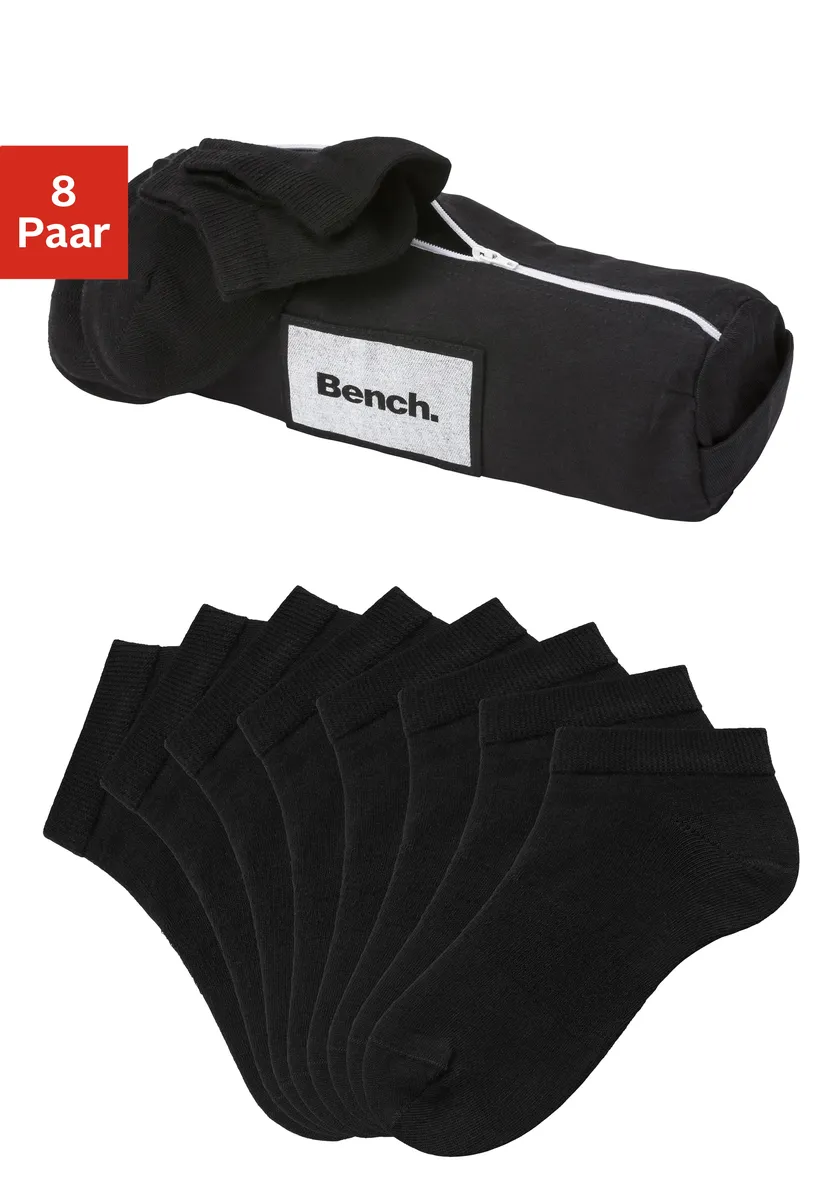 

Bench Носки-кроссовки (пенал, 8 пар), в привлекательном футляре на молнии, черный