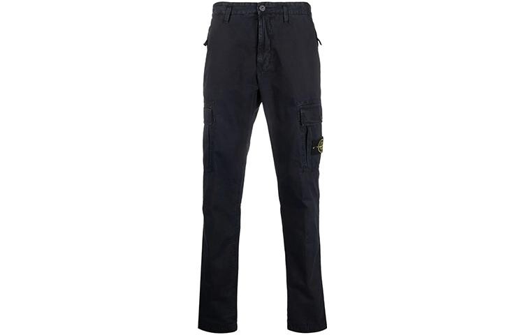

Брюки-карго мужские Stone Island с карманами по бокам, черный