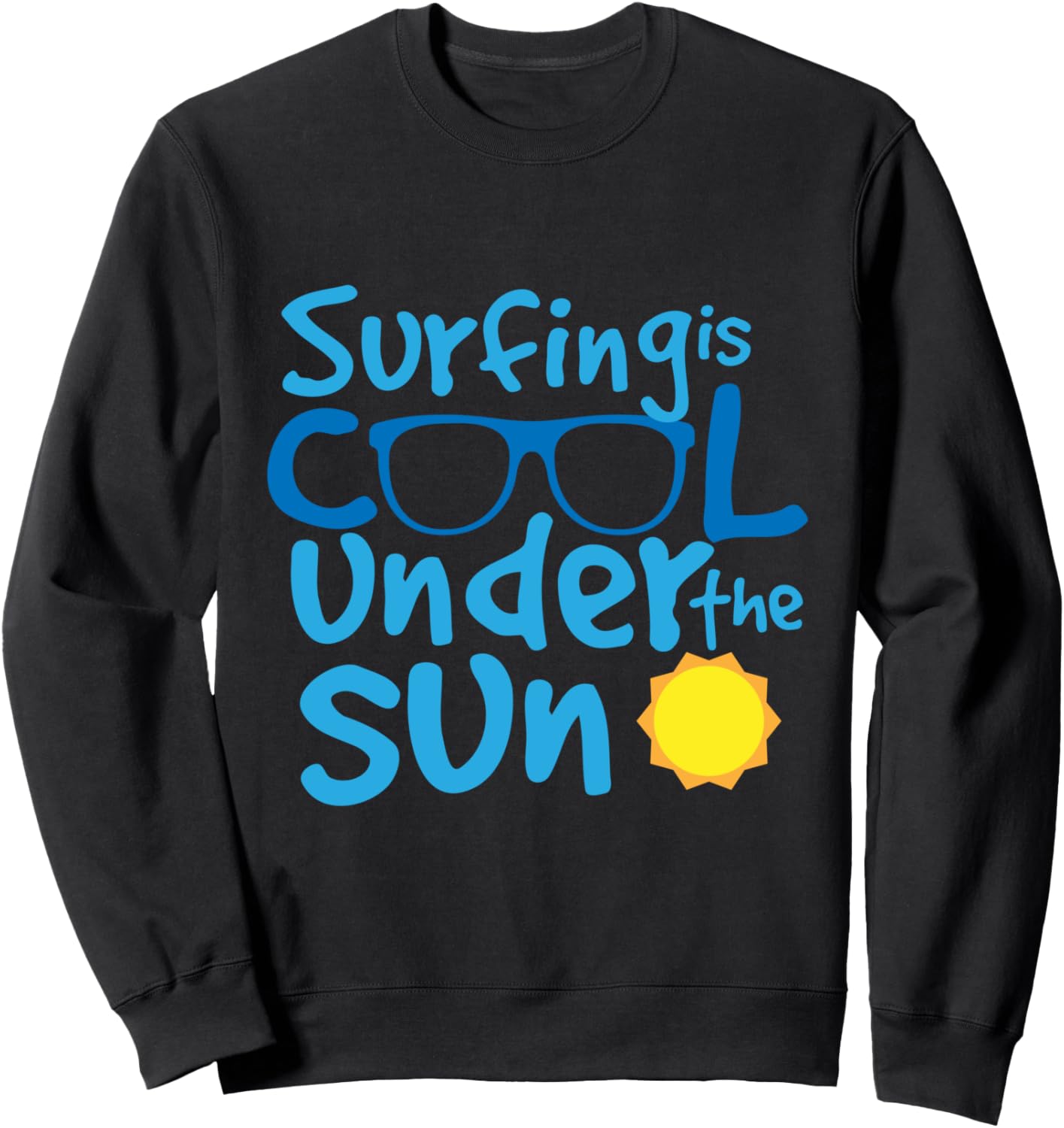 

Серфинг - это круто под солнцем! Забавная толстовка для серфера Uab Kidkis, черный