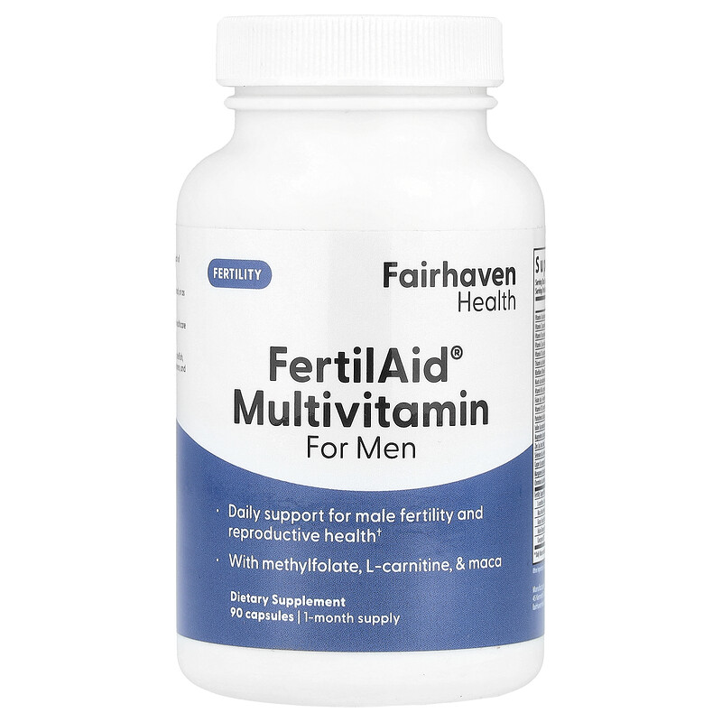 

Fairhaven Health, FertilAid для мужчин, 90 капсул