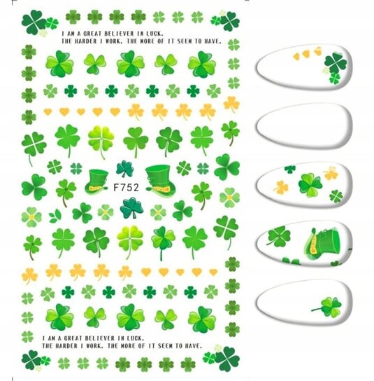 

Наклейки для дизайна ногтей Clover Patterns F-752, Frezarkowo