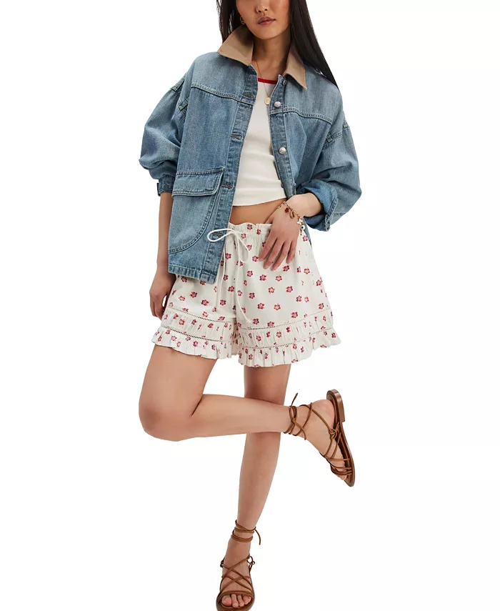 

Женские шорты Cambridge с принтом на резинке Free People, белый