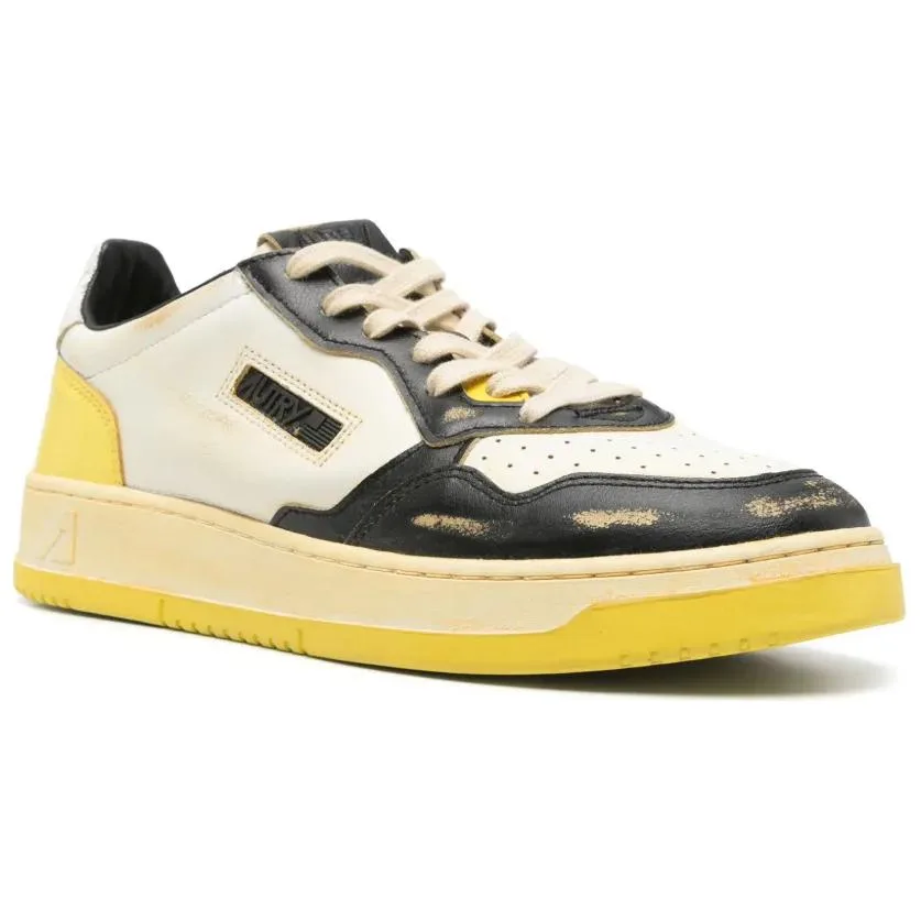 AUTRY Кроссовки для скейтбординга Super Vintage Low Top мужские черные с желтым — фото 4