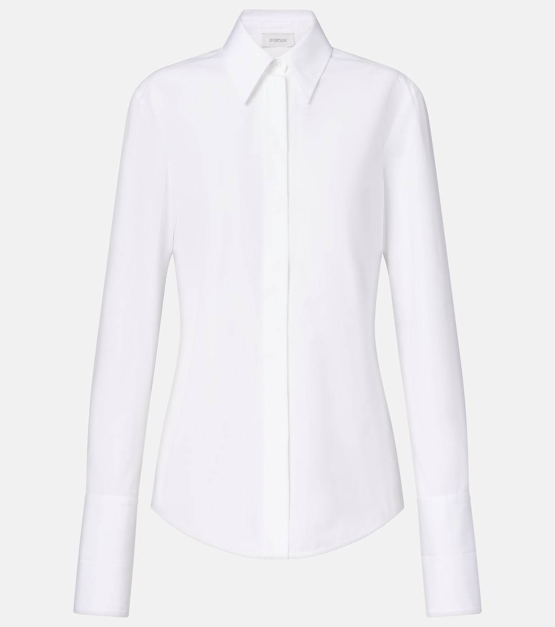 

Хлопковая поплиновая рубашка Oste Sportmax, BIanco Ottico
