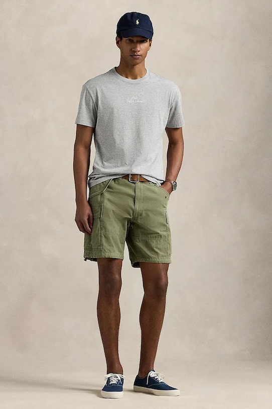 

Хлопковая футболка Polo Ralph Lauren, серый