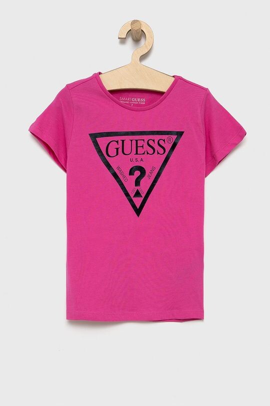 

Хлопковая футболка для детей Guess, фиолетовый