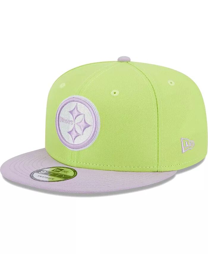 

Мужская бейсболка Snapback Pittsburgh Steelers неоново-зеленого и лавандового цвета, двухцветная, набор из 9FIFTY New Era