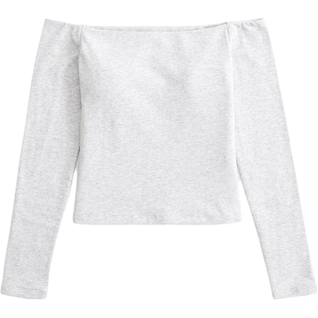 

Футболка женская Abercrombie＆Fitch, светло-серый